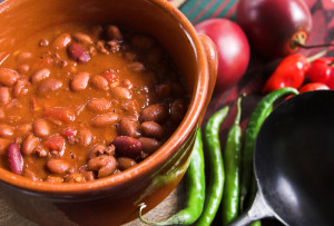 Delicious chili with beans which can cause gas