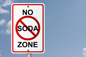 Sign saying No Soda Zone